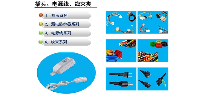 插頭、電源線、線束類